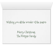 水彩赤と緑のポインセチアのクリスマス (内部横(下))