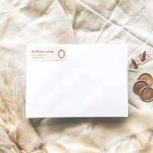 水彩赤と緑の弓リースクリスマス