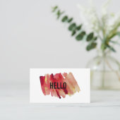 水彩赤と金ゴールドプロフェッショナル 名刺 (スタンド正面)