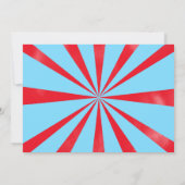 水彩赤と青のサーカスフォト招待状 招待状 (裏面)