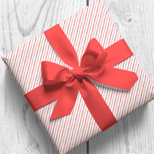 水彩赤と青の対角線のストライプ ラッピングペーパー