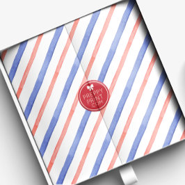 水彩赤と青の対角線のストライプ 薄葉紙