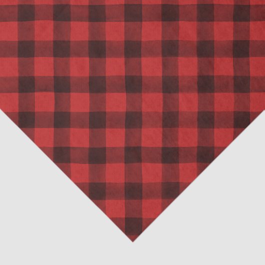 水彩赤と黒のバッファロープレイド | 薄葉紙 (詳細)