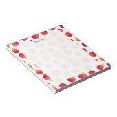 水彩赤りんご柄 ノートパッド (アングル)