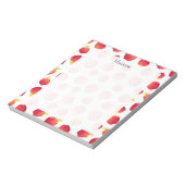 水彩赤りんご柄 ノートパッド (回転)