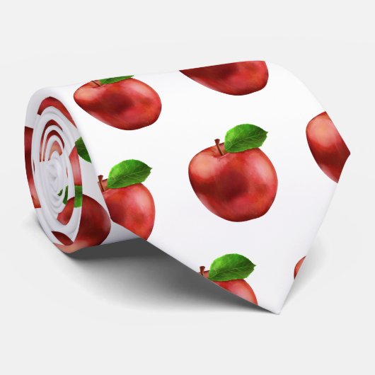 水彩赤りんご ネクタイ (ロール)