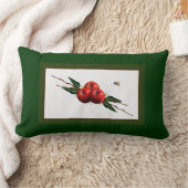水彩赤りんご ランバークッション (ブランケット)
