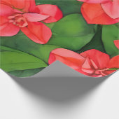 水彩赤イクソラコキネアインスパイア ラッピングペーパー (角)