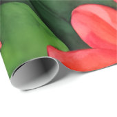 水彩赤イクソラコキネアインスパイア ラッピングペーパー (ロールコーナー)