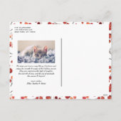 水彩赤ウィンターベリーハッピーホリデーズフォト シーズンポストカード (裏面)