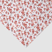 水彩赤ウィンターベリーホリークリスマスパターン 薄葉紙 (詳細)