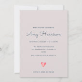 水彩赤エレガントちゃんシャワーガール招待状 招待状 (裏面)