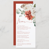 水彩赤エレガント冬クリスマスホリデー メニュー (正面/裏面)