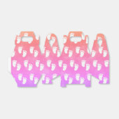 水彩赤カラフルちゃんシャワー足跡パターン フェイバーボックス (折り畳みなし)