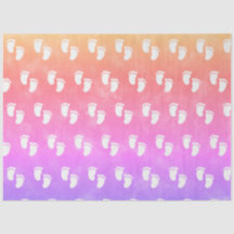 水彩赤カラフルちゃんシャワー足跡パターン