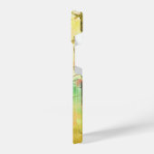 水彩赤キツネ動物秋秋林 iPhoneケース (左側面)