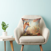 水彩赤キツネ秋秋の色自然 クッション (椅子)