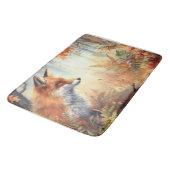 水彩赤キツネ秋秋の色自然 バスマット (アングル)