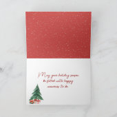 水彩赤クリスマスドア シーズンカード (内部)