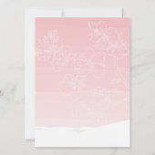 水彩赤グラデーション春結婚花 招待状 (裏面)