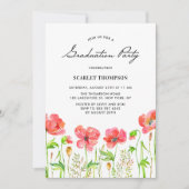 水彩赤ケシ園卒業パーティーII 招待状 (正面)