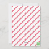 水彩赤ドットリボンモノグラムリースパーティ シーズンカード (裏面)