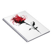水彩赤バラ ノートブック (右側)