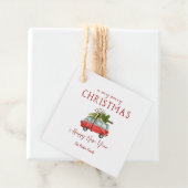 水彩赤バン |クリスマスギフトタグ フェイバータグ (インサイチュ)