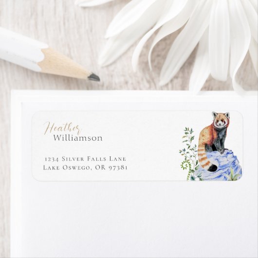 水彩赤パンダ ラベル (インサイチュ)