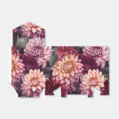 水彩赤ピンクダリアパターンデザイン フェイバーボックス (折り畳みなし)