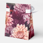 水彩赤ピンクダリアパターンデザイン フェイバーボックス (裏面サイド)