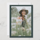 水彩赤フローラフォトブライダルシャワー 招待状 (裏面)