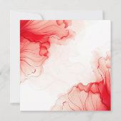 水彩赤フローラブライダルシャワーサンキューカード サンキューカード (裏面)