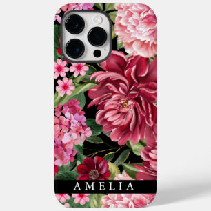 水彩赤フローラ植物性緑 Case-Mate iPhone 14 PRO MAXケース