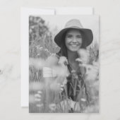 水彩赤フローラB/Wフォトブライダルシャワー 招待状 (裏面)