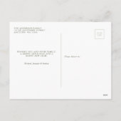 水彩赤ベリーグリーンのクリスマスフォト シーズンポストカード (裏面)