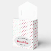 水彩赤ペチュニアスレッドホワイト水玉模様 フェイバーボックス (オープン)