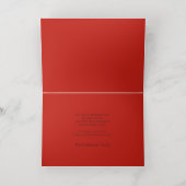 水彩赤ポインセチアのクリスマス 箔シーズンカード (内側レイダウン)