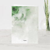 水彩赤ポインセチア・メリークリスマス カード (裏面)