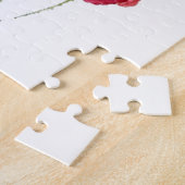 水彩赤ポピーガーデンフラワーアートフローラ ジグソーパズル (側面)