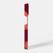 水彩赤ポピーAnemone花モノグラム名 iPhoneケース (右側面)