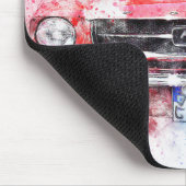 水彩赤マスタング マウスパッド (コーナー)