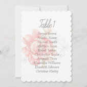 水彩赤モダン牡丹の座席表 招待状 (裏面)