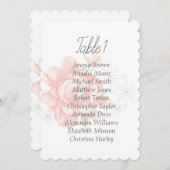 水彩赤モダン牡丹の座席表 招待状 (正面/裏面)