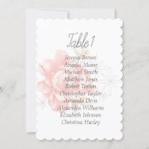 水彩赤モダン牡丹の座席表