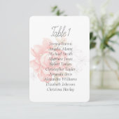 水彩赤モダン牡丹。 招待状 (スタンド正面)