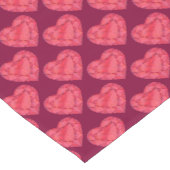 水彩赤ルビーハート宝石アートパターン ショートテーブルランナー (コーナー)