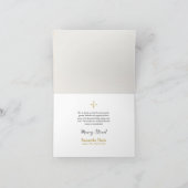 水彩赤ワイルドフラワーズ正教会の葬儀 サンキューカード (内部)