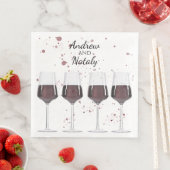 水彩赤ワインパーティーナプキン (インサイチュ)