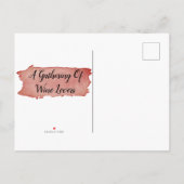 水彩赤ワイン染みワイン試飲パーティー 案内ポストカード (裏面)